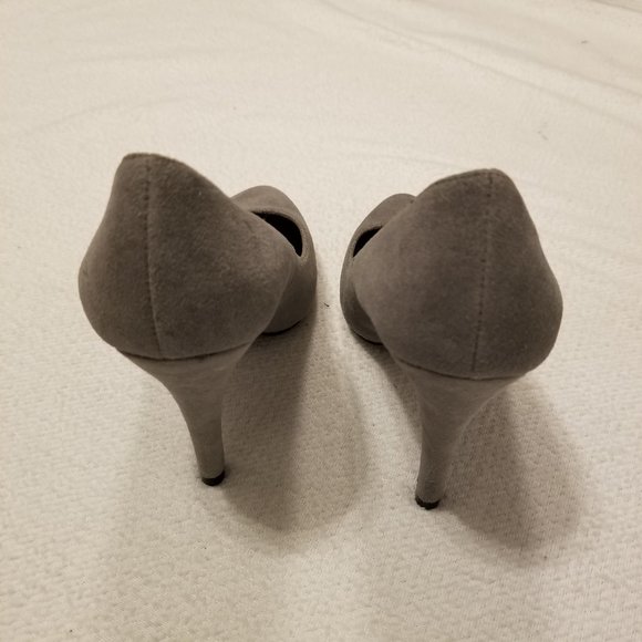 Gray Suede Almond Pointed Toe Stiletto Heels Pumps Charles by Charles David - Picture 5 of 10
